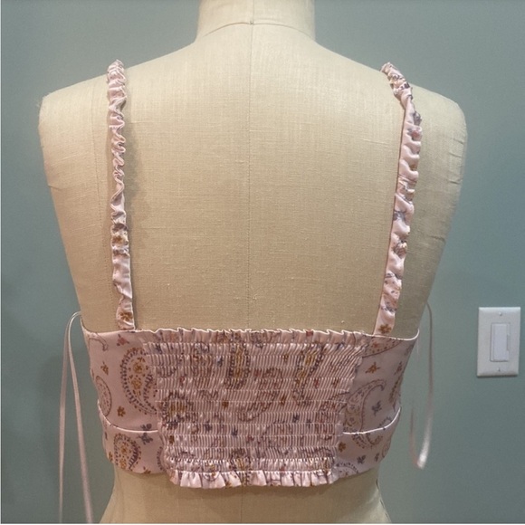 NWOT Zara paisley effect crop top Size Small - Picture 4 of 5